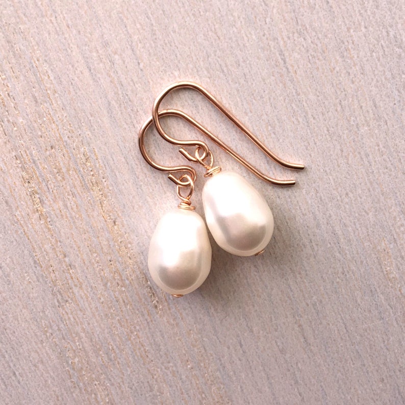 rose gold bridesmaid earrings