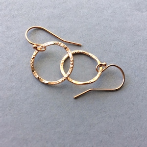 Rose Gold Earrings, Rose Gold Hoop Earrings, Small Hoop earrings, Rose Gold Filled Earring wires