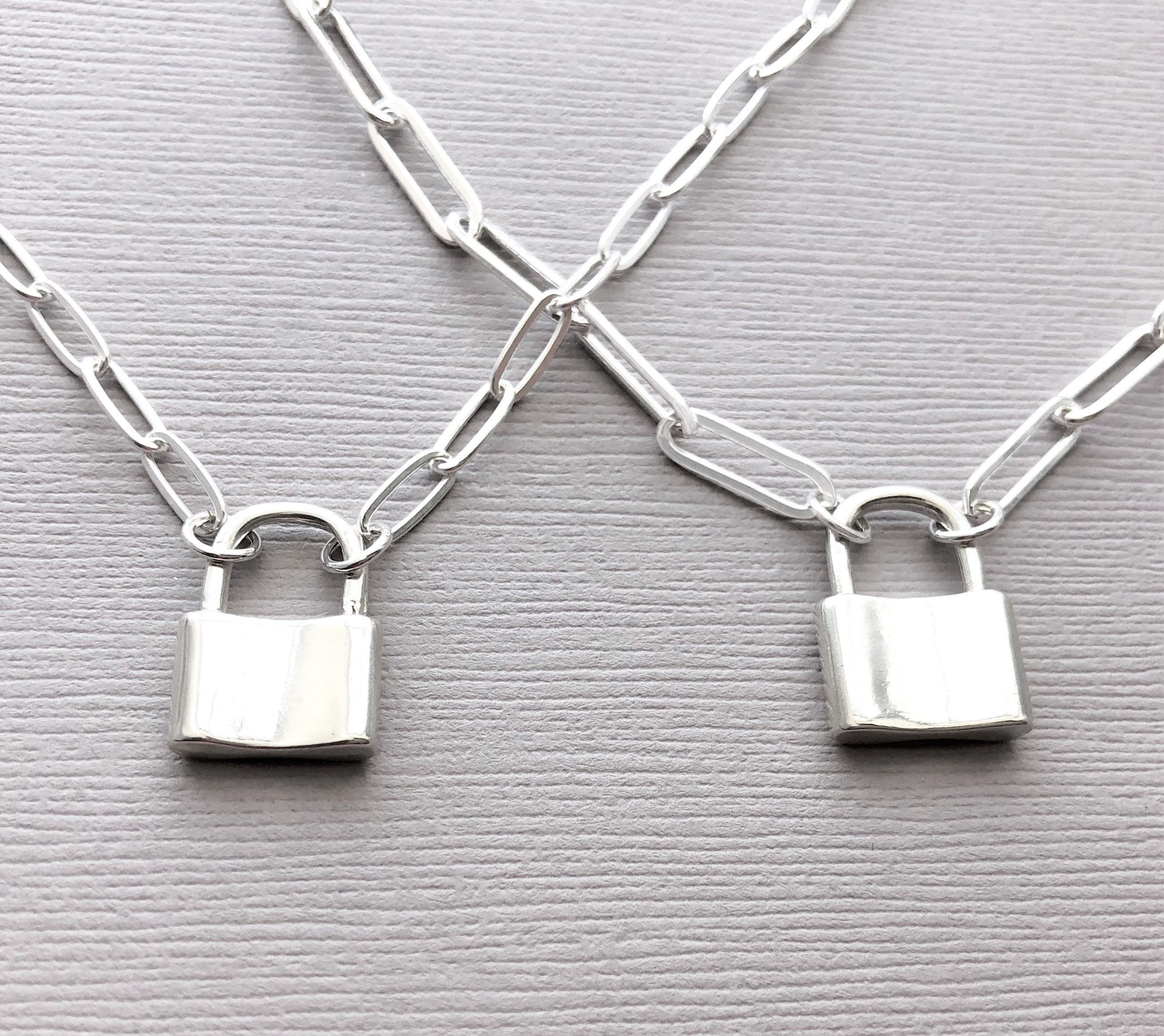 Sterling Lock Necklace Lock Necklace Lock Pendant Necklace Etsy Australia