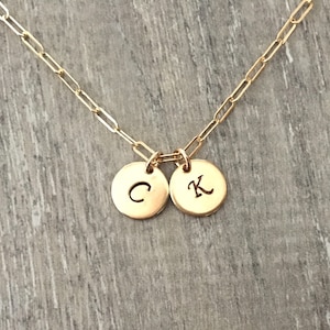 Paperclip Chain Necklace, Rectangle Chain Necklace, Initial Necklace, Gold initial Necklace, Personalized Necklace, Initial Charm Necklace