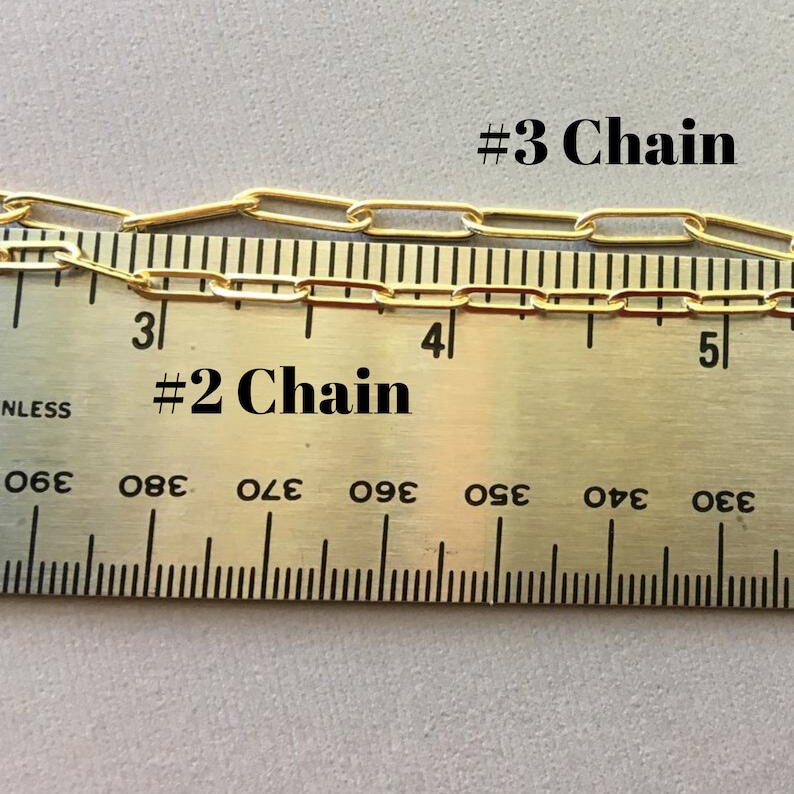 Paperclip Chain Initial Necklace Sterling Silver Paperclip Etsy