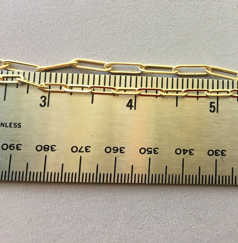 Gold Rectangle Chain Necklace Gold Rectangle Link Chain Etsy