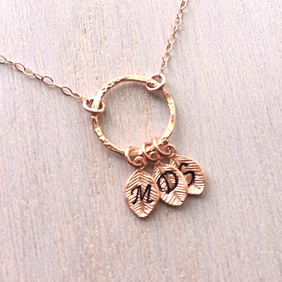 Rose Gold Necklace Mothers Day Necklace Mom Jewelry Family - Etsy