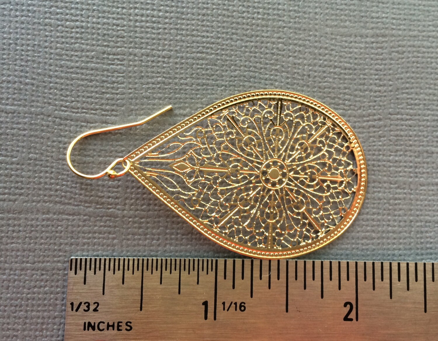 Large Gold Earrings Filigree Gold Earrings Available in Gold - Etsy