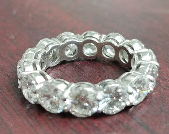 Platinum eternity diamond ring