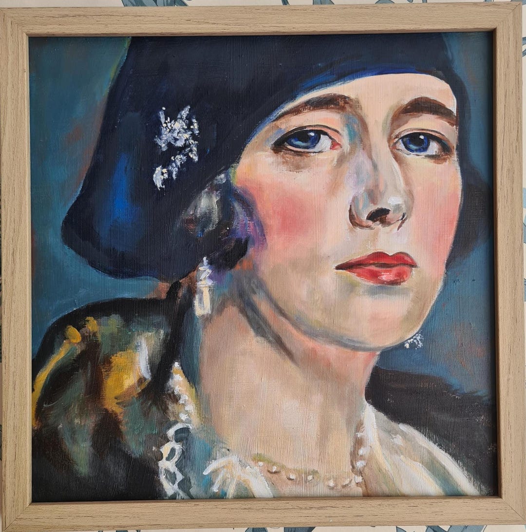 Portrait of a Vintage Woman , Small Original Oil Painting - Etsy