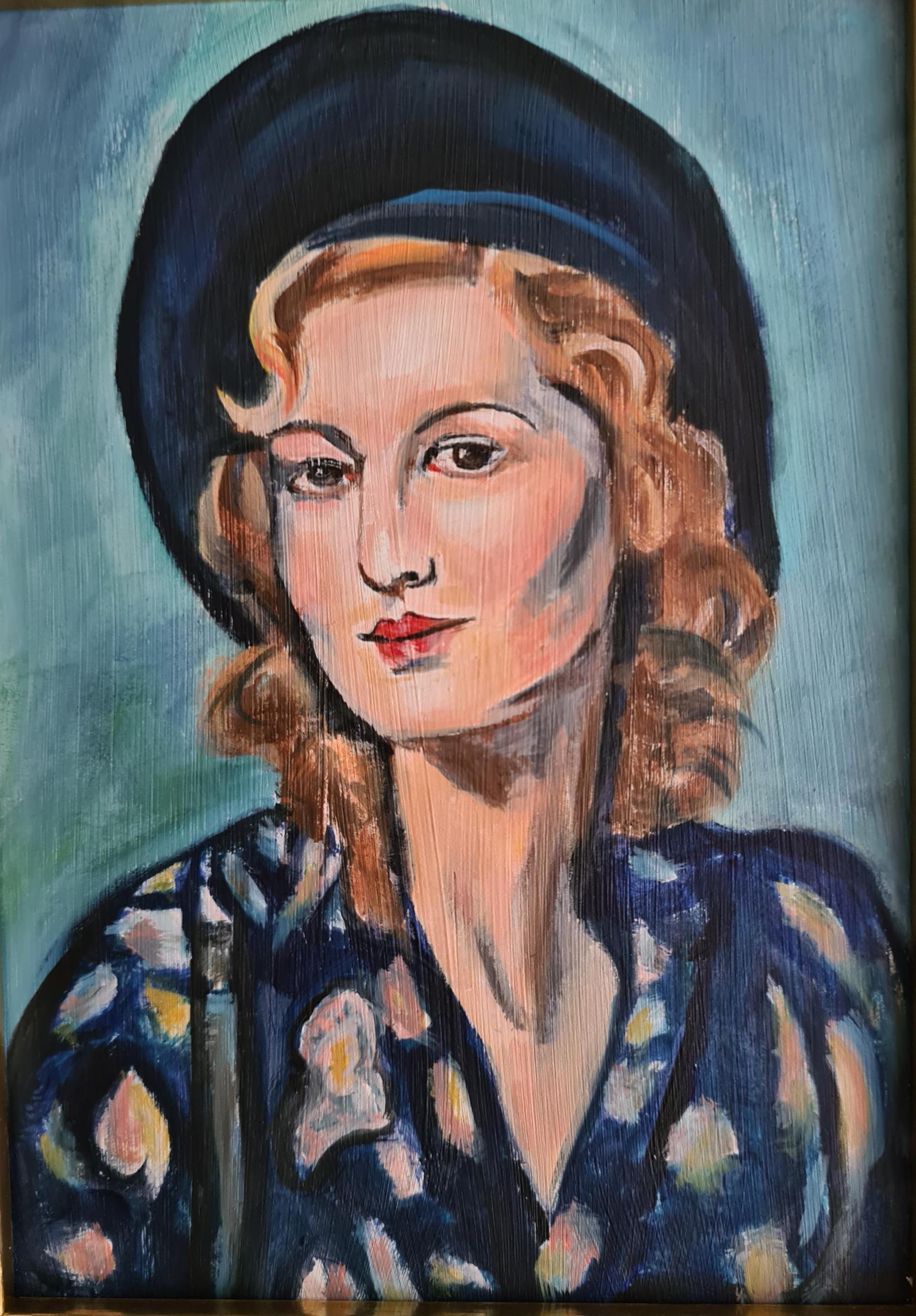 Vintage Portrait of a Woman , Small Original Oil Painting - Etsy