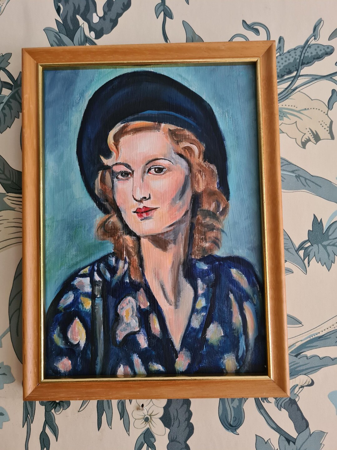 Vintage Portrait of a Woman , Small Original Oil Painting - Etsy