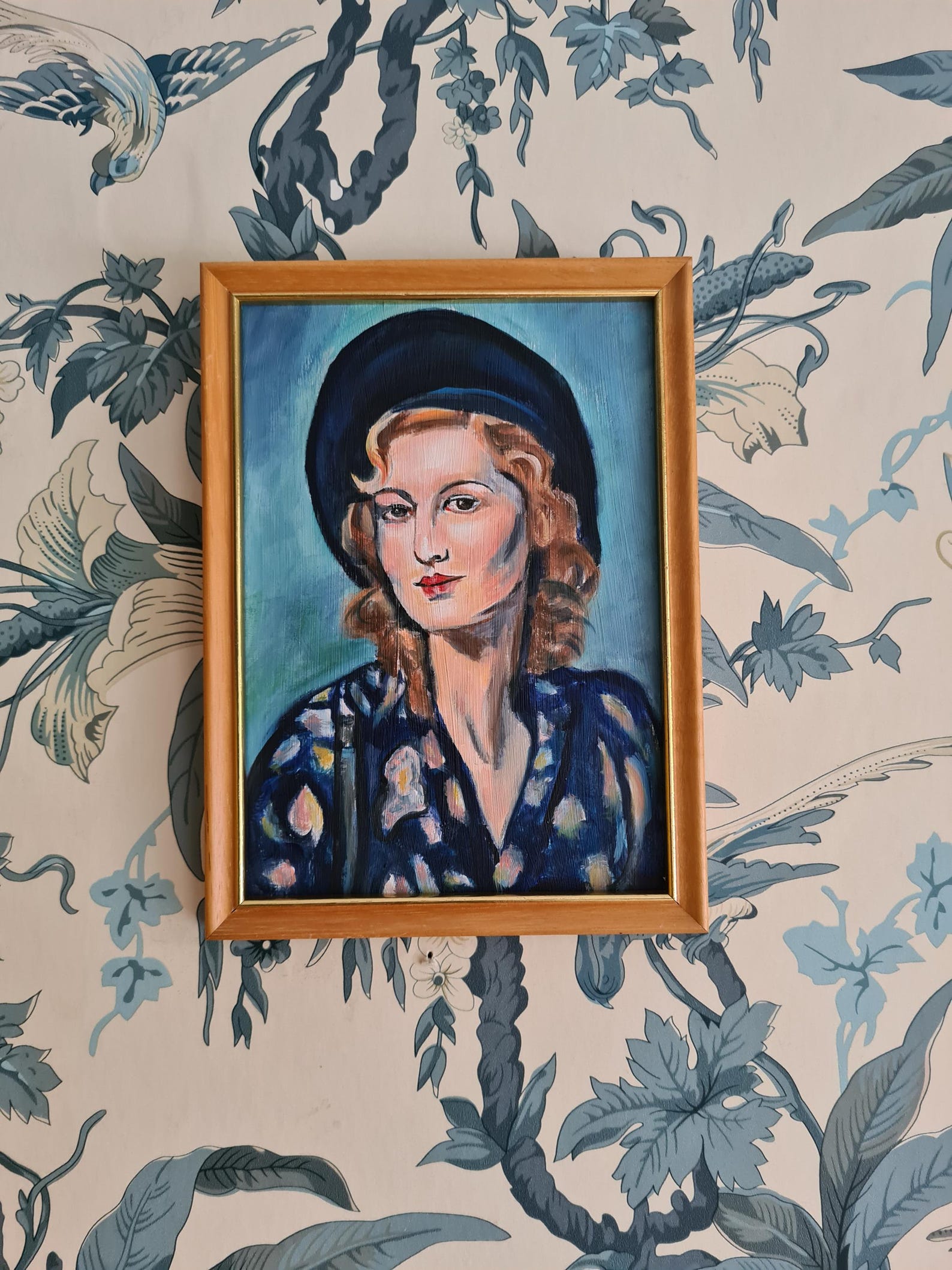 Vintage Portrait of a Woman , Small Original Oil Painting - Etsy