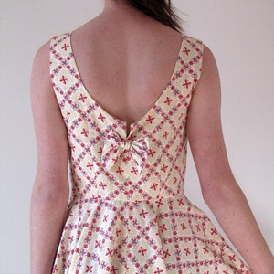 Summer print 1960s-style day dress