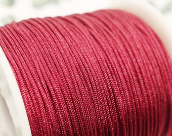 5 m di corda in nylon, spessore: 0,8 mm, rosso scuro | Merce al metro / taglio