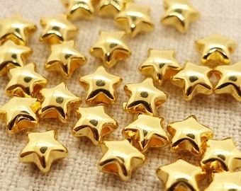 Star Spacer Pearl DQ METAL gold-plated | petite, small, minimally | Color: Gold | 2 pieces