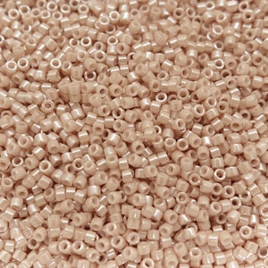 Perline Delica Miyuki |  11/0 ca.2mm | Colore(i): Champagne Beige con tocco rosé DB-1535 | 2g