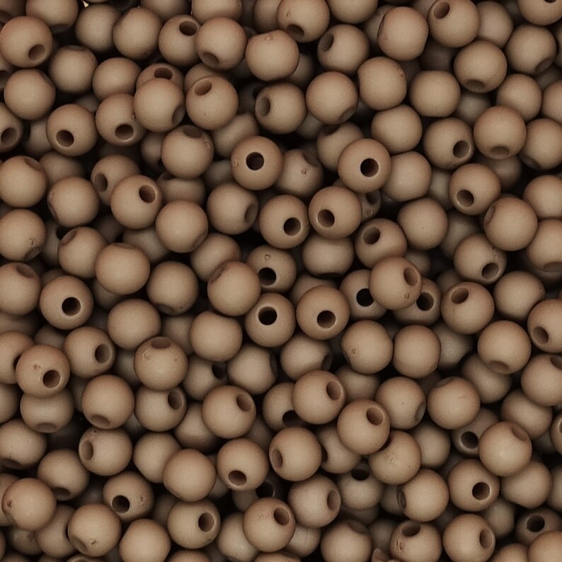 3 gramm = approx acryl mat 100 Pcs. 4mm Beads brown-grey