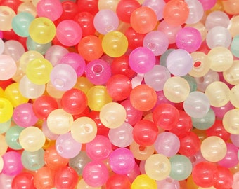 6 mm Acrylic Beads Beads Color: Colorful Mixed | 6 mm | 9.7 grams = approx. 100 pieces