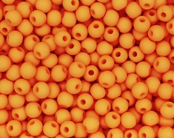 4mm Beads peach | acryl mat | 3 gramm = approx. 100 Pcs.