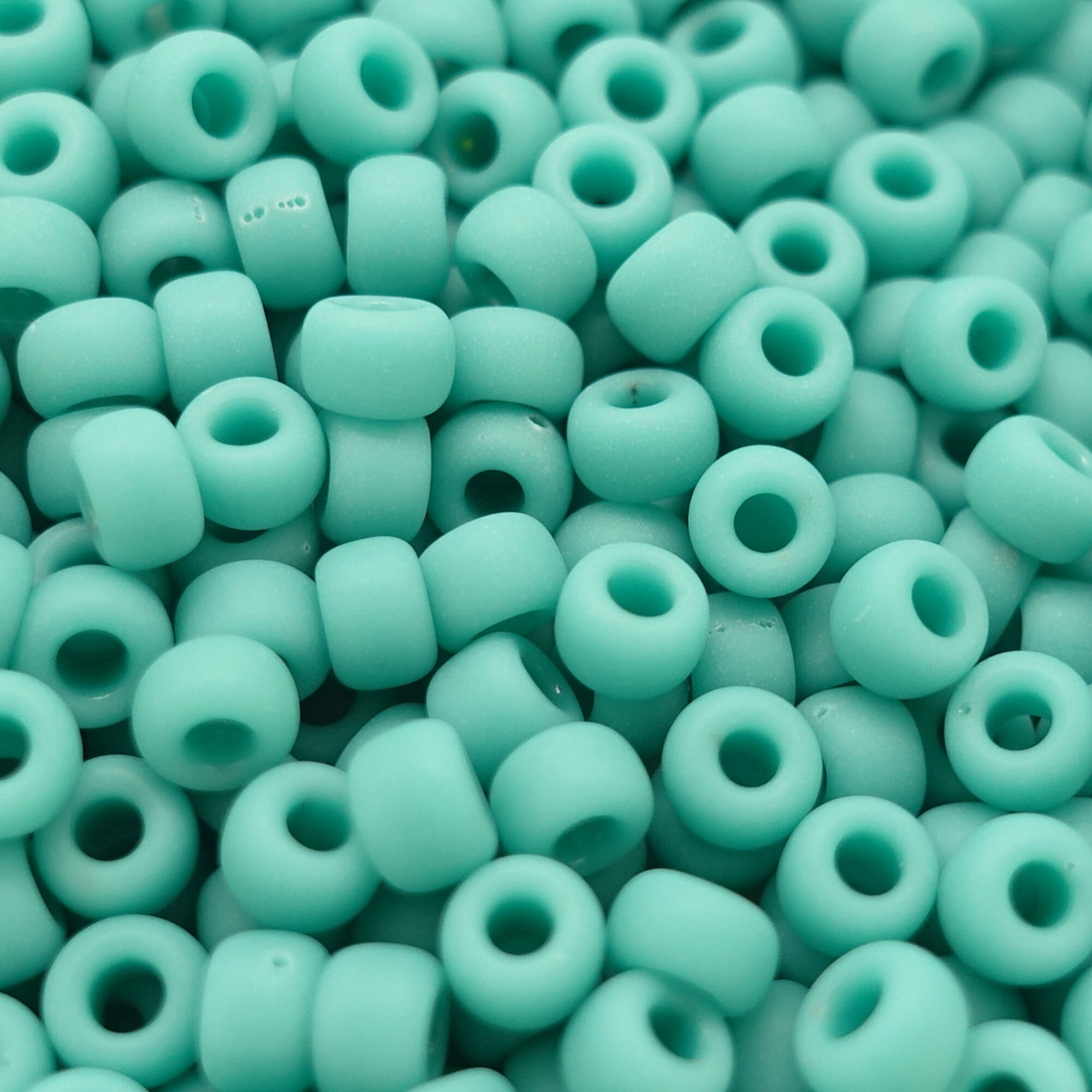 4 mm Miyuki Rocailles Beads Round 6/0 Glass Beads Matte Turquoise 6-412F | 5 grams