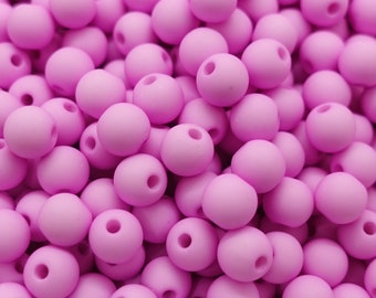 6 mm beads acrylic beads | Color: Magenta-Pink 6 grams = approx. 50 pieces | 24 grams = approx. 200 pieces