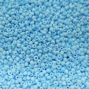 Rocailles 12/0 (2 mm) 10g Perle di vetro Colore: Azzurro