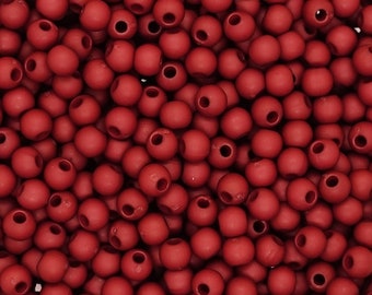 4mm Beads port red | acryl mat | 3 gramm = approx. 100 Pcs.