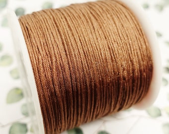5 Meter Nylon Thread Cords, brown , 0.8mm