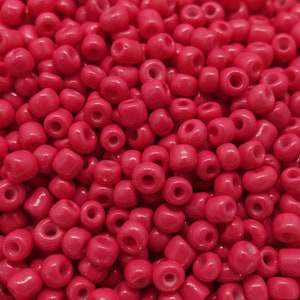 Rocailles 6/0 (4mm) 20g Glasperlen Farbe: Tulpen-Rot