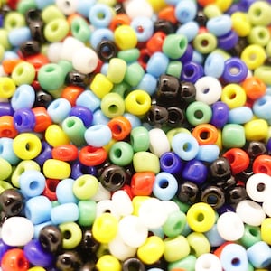 Rocailles 8/0 (3 mm) 50g perle di vetro colore: misto / Mix / SALDI