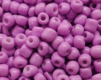 Rocailles 6/0 (4 mm) perles en verre 20g couleur : violet-rose