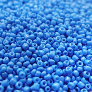 Perle di vetro Rocailles 12/0 (2 mm) 10 g colore: blu
