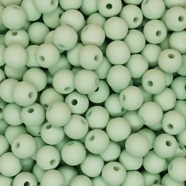 6mm Perlen Acrylperlen | Farbe: Pastell Grün | ca. 50 Stück = 6 Gramm