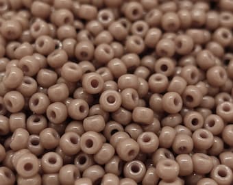 3 mm Miyuki Rocailles beads round 8/0 glass beads beige-gray shiny | 2 grams