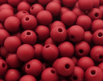 6 mm beads acrylic beads | Color: cherry red 6 grams = approx. 50 pieces | 24 grams = approx. 200 pieces