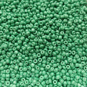 Rocailles 12/0 (2 mm) 10g Perle di vetro Colore: Verde