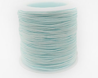 5m Schnur Schmuckschnur Nylon , Stärke: 0.8mm, Frost Blau | Meterware / Zuschnitt