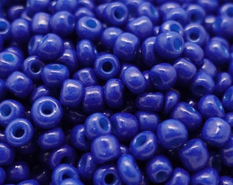 Rocailles 6/0 (4 mm) perles en verre 20g couleur : bleu foncé