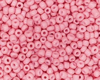 Glass seed beads 8/0 (3mm) dark pink