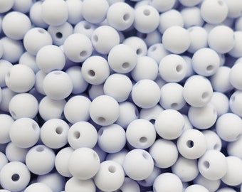 6 mm beads acrylic beads | Color: Blue-White | approx. 50 pieces = 6 grams