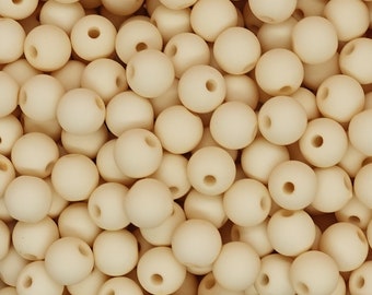 6 mm beads acrylic beads | Color: pastel yellow | approx. 50 pieces = 6 grams