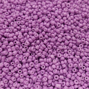 20g| Perline da 2 mm. Perle di vetro 12/0. Colore: rosa viola