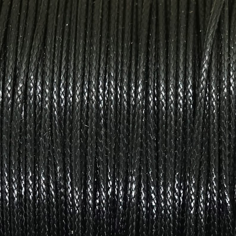 Polyester 5 Meter Waxed Thread Cords black 1mm