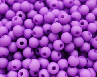 4mm Beads purple | acryl mat | 3 gramm = approx. 100 Pcs.