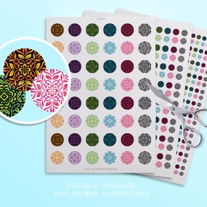 Cabochon Template Téléchargement numérique (fr) Modèle de Mandala (en anglais)  non. AA_03