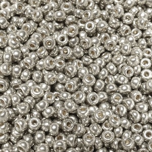 2 g di perle Miyuki rotonde 8/0 circa 3 mm colore perline: argento; zincato | 8-4221