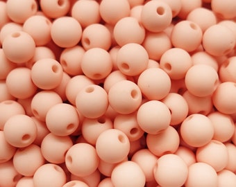 20 grams = approx. 150-160 pieces | 6 mm beads acrylic beads | Colour: Powder Orange | AB001