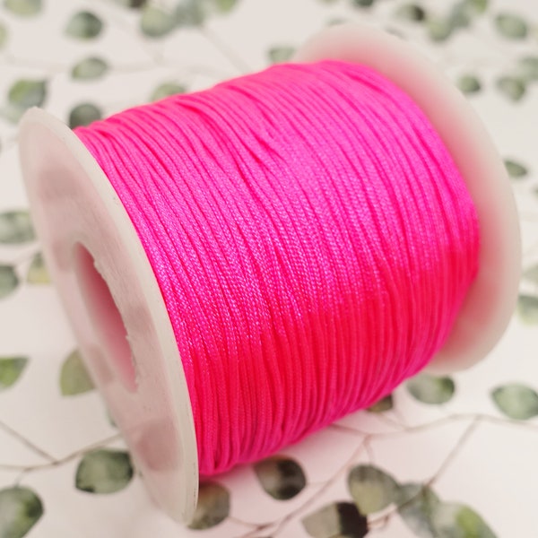 5 m de cordon cordon en nylon, épaisseur : 0,8 mm, rose | Marchandises au mètre / coupe