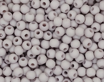 4mm Beads grey white | acryl mat | 3 gramm = approx. 100 Pcs.