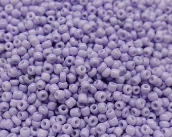 25g | 2 mm Rocailles 12/0 glass beads Color: Lilac Purple