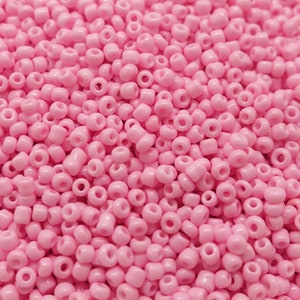 2 mm seed beads 12/0 glass beads color: pink-pink | 10g/25g