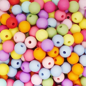 300 PCs. 8mm Beads colorful mix | acryl