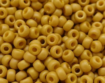 3 mm Miyuki Rocailles Beads Round 8/0 Glass Beads Mute Yellow Matte | 2 grams